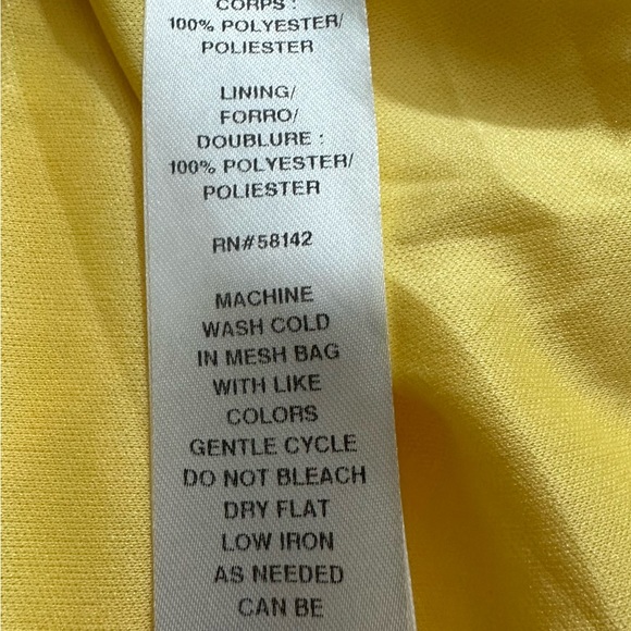 London Times Canary Yellow Lace Party Dress 12 - Picture 8 of 8